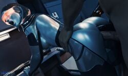 1girls 1robot_girl 2boys 3d anal anal_penetration anal_sex big_penis bioware breasts commander_shepard dark-skinned_male dark_skin double_penetration edi female female_penetrated hand_on_hip jacob_taylor light-skinned_male light_skin looking_back male male_penetrating_female maleshep mass_effect mass_effect_2 mass_effect_3 metal_breasts mouth_open normandy_crew nude nude_female nude_male penis pleasure_face pussy red-tinted_eyewear sex sfmlover22 short_hair tagme tinted_eyewear vaginal_penetration vaginal_sex visor