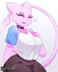 1girls 2020s 2023 2d 2d_(artwork) 4_fingers 5_fingers anthro anthro_focus anthro_only anthrofied artist_logo artist_name background belly big_hips breasts breasts breasts bunnemilk cat_ears cat_humanoid catgirl closed_eyes closed_mouth closed_smile clothed clothed_female clothes clothing collar color colored cropped cropped_legs curvy curvy_body curvy_female curvy_figure curvy_hips curvy_thighs ear ears_down eyelashes eyes fanart feline feline feline_humanoid female female female_focus female_only fingers fur furry furry_female furry_only game_freak generation_1_pokemon girl happy happy_female hips hourglass_figure humanoid humanoid_genitalia legendary_pokémon legendary_pokemon licking licking_lips logo long_tail mammal mammal_humanoid mew mew_(pokemon) mouth mouth_closed mythical_pokemon neck neckwear nintendo no_dialogue no_humans non-human pink_body pink_fur pokémon_(species) pokemon pokemon pokemon_(species) pokemon_rgby shiny shiny_clothes shiny_legs shiny_skin simple_background sitting sitting_down smile smiling snout solo solo_focus tail text thick_thighs thighs tight tight_clothes tight_clothing tight_dress tight_fit tight_pants tongue tongue_out video_game video_game_character video_game_franchise video_games watermark white_background wide_hips wide_thighs