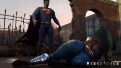 1boy 1girls 3d ass ass_focus bizarro blender bubble_ass bubble_butt dat_ass diana_prince heroine huge_ass imminent_sex injustice_2 lying_on_floor marvel_reference rogue_dat_ass_(meme) rysketches thick_thighs wide_hips wonder_woman wonder_woman_(injustice) wonder_woman_(series)