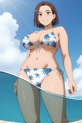 ai_generated aichat anime beach bikini brown_hair cute girl pinku pinku.ai pinkuai sexy tachibana_kotoha wallpaper wind_breaker windbreaker