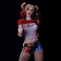 1girls 3d batman_(series) clothed clothed_female clothing dc dc_comics fishnet fishnet_legwear fishnets fortnite fortnite:_battle_royale fully_clothed fully_clothed_female harley_quinn harley_quinn_(fortnite) middle_finger multicolored_hair nqmiko01 one_eye_closed skinny skinny_female skinny_girl skinny_waist suicide_squad suicide_squad_(2016) tattoo tattoos tongue_out