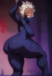 ai_generated huge_ass huge_breasts monster_girl my_hero_academia nomu plump_ass solo_focus thick_thighs woman_(nomu)