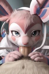 ai_generated blastbun blowjob furry nsfw pokemon sylveon