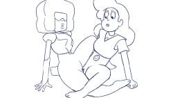 2019 2girls blush cartoon_network casual digital_media_(artwork) female garnet_(steven_universe) gem_(species) gem_fusion glasses hi_res outdoors pussy scissoring sketch steven_universe stevonnie tribadism uncensored unhombre