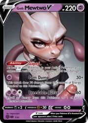 ai_generated anthro bimbo bimbo_anthro cerberuspup77926 collar femboy feminine_male goth goth_girl male male_only mewtwo nogitsuneboi ownership playing_card pokemon pokemon_(species) pokemon_card pokephilia property sissy sissyfication slutty_outfit thick_thighs trading_card trainer training