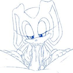 1boy 1girls 2018 af-js anthro clothing cream_the_rabbit cum cum_in_mouth cum_inside fellatio female freeflyspecter gloves hi_res lagomorph mammal monochrome oral penis pov sex sonic_(series) sonic_the_hedgehog_(series) straight uncensored