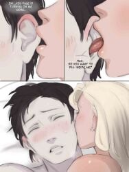 1boy 1girls absurd_res black_hair blush boruto:_naruto_next_generations canon_couple close-up closed_eyes comic couple cowgirl_position dialogue dominant_female duo duo_focus ear_lick ear_licking ear_piercing ear_ring earrings english_text female female_on_top femdom gentle_femdom hi_res high_resolution highres husband_and_wife ino_yamanaka jewelry kissing kissing_cheek licking licking_ear light-skinned_female light-skinned_male light_skin lips lipstick makeup male married_couple missionary missionary_position monday_mint naruto naruto:_the_last naruto_(series) naruto_shippuden nose_blush pale-skinned_female pale-skinned_male pale_skin pink_lips pink_lipstick romantic romantic_ambiance romantic_couple romantic_sex sai seductive sex shounen_jump shueisha sitting sitting_on_lap sitting_on_person speech_bubble story straight submissive_male sweat sweatdrop sweating text tongue tongue_out very_high_resolution weekly_shonen_jump white_background wholesome woman_on_top yamanaka_ino