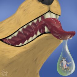 absurd_res anthro bodily_fluids canid canine canis dripping drooling drooling_on_partner drooling_tongue drowning_in_goo duo enjoying extreme_size_difference hi_res imminent_vore macro male male/male mammal micro murid murine naughty_face nude open_mouth oral_vore rat rodent saliva saliva_drip saliva_on_tongue saliva_string size_difference snot sticky stinkycoyote swimming tongue tongue_out vore wolf