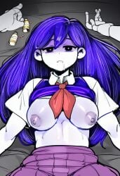 ai_generated breasts breasts_out drugged mari_(omori) novelai omori tagme