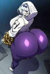 ai_generated big_ass caked_up fat_ass kira_(limbus_company) limbus_company project_moon smiling