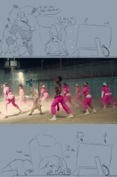 artz artz_(eevee) eevee furry lycanroc midnight_lycanroc pokemon pokemon_(species)