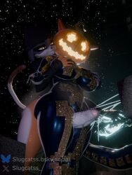 3d_(artwork) anthro beanie big_breasts big_penis black_beanie black_body black_clothing black_hat black_headwear black_sweater black_topwear bodily_fluids bottomless bottomless_anthro bottomless_gynomorph bottomless_intersex breasts calico_cat clothed clothing cum cum_drip cum_on_penis digital_media_(artwork) domestic_cat dripping ejaculation epic_games erection felid feline felis female food for_a_head fortnite fruit ftg_crossgender fti_crossgender genital_fluids genitals glistening glistening_body glowing glowing_eyes glowing_mouth gynomorph gynomorph/female hand_on_another's_breast hat headgear headwear hi_res huge_cock humanoid_genitalia humanoid_penis intersex intersex/female long_sleeves low-angle_view mammal meow_skulls meow_skulls_(alt_design) meow_skulls_(scarecraw) moon night object_head outdoor_nudity outside outside_sex penis plant pumpkin pumpkin_head rule_63 sex skeleton_bodypaint sky slugcats spice_(fortnite) star starry_sky sweater tail text thick_penis thick_thighs thigh_sex topwear url vein veiny_penis wide_hips yellow_eyes