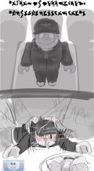 accurate_robloxian blush chickenbiscuit69 comic_panel cuntboy cuntboy_penetrated dubious_consent foursome gangbang hate_fuck hate_sex partially_clothed penetration penis penis_in_ass penis_in_pussy roblox roblox_(character) roblox_admins roblox_avatar robloxian self_upload sex sex_from_behind shocked shocked_expression shocked_eyes sweat tearing_up tears tongue_out what