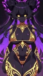 1girls ai_generated animated anime_girl anime_style big_ass big_breasts black_skin monster_girl tagme thick_thighs video waifumaker420