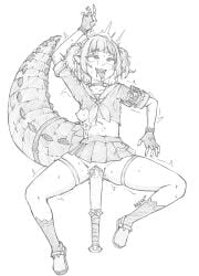 1girls 2d 2d_(artwork) ahe_gao animal_tail areola areolae artist_signature bangs baseball_bat bat_(object) belly_bulge choker crocodile_girl crocodile_tail crocodilian crocodylid crop_top cumming cumming_while_penetrating exposed_belly female female_only fingerless_gloves genital_fluids gloves hi_res knees lying medium_hair midriff monochrome nipples nitya_nil no_panties no_underwear object_insertion one_breast_out open_mouth orgasm orgasm_face phase_connect phase_saga pussy pussy_juice rulean school_uniform shaking sharp_teeth shaved_crotch shaved_pussy shoes sketch skirt small_breasts socks solo spread_legs stomach_bulge sweat sweatdrop tail thigh_strap thighs tied_hair tongue tongue_out torn_clothes torn_clothing trembling tummy twintails vaginal_insertion vaginal_object_insertion vaginal_penetration virtual_youtuber vtuber wet_pussy youtube