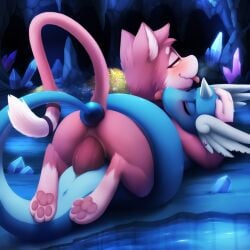 1:1 2021 3_toes anal anal_penetration anthro anthro_on_feral anthro_penetrated anus assimilative_feline bestiality biped blue_body blue_tail blush cave cavern claws coiling coiling_another coiling_around_body coin crystal darkmirage detailed_background digital_media_(artwork) digitigrade dipstick_tail double_penetration dragon dragonair duo erection eye_roll eyelashes eyes_closed feet felid feline female female_anthro female_on_top female_penetrated feral feral_penetrating feral_penetrating_anthro finger_claws forehead_horn from_front_position fur fur_markings generation_1_pokemon genitals gold_(metal) hand_on_head head_wings hi_res horn inside interspecies leg_markings long_tail looking_pleasured lying male male/female male_feral male_on_bottom male_penetrating male_penetrating_female mammal markings multicolored_body multicolored_fur multicolored_tail mythological_creature mythological_scalie mythology narrowed_eyes nintendo nude nude_anthro nude_female on_back on_bottom on_top pawpads penetration penile penile_penetration penis penis_in_vagina piercing pink_body pink_ears pink_fur pink_pawpads pink_tail pokemon pokemon_(species) quetzalli_(darkmirage) red_blush red_penis red_tongue reverse_missionary_position scalie serpentine sex smile snout socks_(marking) squall_(alpha268) tail tail_around_partner tail_fetish tail_in_ass tail_insertion tail_markings tail_play tail_sex tapering_penis toes tongue tongue_out treasure two_tone_body two_tone_fur two_tone_tail unusual_wing_placement vaginal vaginal_penetration vulva water white_body white_claws white_fur white_horn white_inner_ear white_markings white_nose white_tail white_tail_tip white_wings wings yellow_eyes