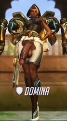 1futa 3d ai_generated balls big_balls big_penis blizzard_entertainment dark-skinned_female domina easyhorny_ai futanari huge_cock indian indian_futa large_penis official_art overwatch overwatch_2 penis penis_out precum standing testicles third-party_edit torn_clothes veiny_penis