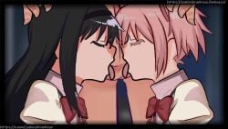 1boy 2girls akemi_homura animated black_hair black_hairband blurry blurry_background bow bowtie closed_eyes clothed_female_nude_male comicskruelrose fanbox_username fellatio from_side group_sex hair_ribbon hairband highres juliet_sleeves kaname_madoka licking licking_balls licking_penis licking_testicle long_hair long_sleeves looping_animation mahou_shoujo_madoka_magica mitakihara_school_uniform mmf_threesome multiple_girls non-web_source nude open_mouth oral paid_reward_available pale_skin penis pink_hair puffy_sleeves red_bow red_bowtie red_ribbon ribbon school_uniform short_hair sidelocks simple_animation standing straight tagme testicles threesome tongue tongue_out twintails twitter_username uncensored video watermark web_address
