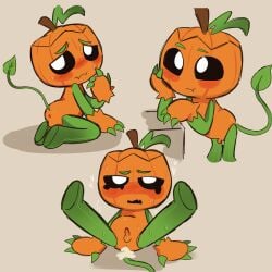 after_anal after_sex anthro before_and_after black_sclera blushing_at_viewer codslasher cub cum_in_ass cum_inflation dandy's_world dandys_world deadtoons gourdy_(dandy's_world) green_arms green_eyebrows green_legs green_limbs heart_symbol leaf_on_head leaf_tail looking_back_at_viewer male_only micropenis multiple_poses multiple_views nervous_expression nervous_sweat orange_body orange_hands orange_head orange_torso shivering showing_ass small_balls small_penis spread_legs stem_on_head sweating tagme tears tears_in_eyes tears_of_pleasure toon white_pupils yaoi