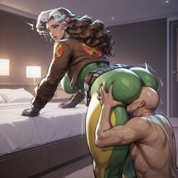 1boy 1girls ai_generated anilingus anilingus_from_male anilingus_through_clothes anna_marie bed bedroom bending_over big_ass big_breasts big_butt blush blushed_face bodysuit boots brown_hair bubble_ass bubble_butt buff buff_female dark-skinned_male dub-con dub_con dubious_consent earring earrings face_on_ass face_on_butt faceless_male fat_ass fat_butt female freckles gloves green_eyes groping groping_ass hands_grab hands_on_ass hands_on_hips hotel hotel_room jacket leather leather_clothing leather_jacket long_hair male married_female married_woman marvel marvel_comics marvel_rivals matingpresslover mommy muscle_mommy muscular muscular_female rogue_(marvel_rivals) rogue_(x-men) shocked shocked_expression shocked_eyes sniffable_ass sniffing sniffing_ass sniffing_butt tall_female taller_female thick_ass thick_legs thick_thighs thighs two-tone_hair ugly_bastard ugly_man wavy_hair white_hair white_skinned_female wide_ass wide_hips wide_thighs x-men