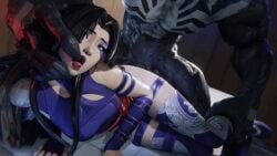 defeat defeated defeated_heroine eyes_rolling_back finger_in_mouth huge_ass huge_breasts huge_butt marvel marvel_rivals mind_break monster monster_on_female monster_rape psylocke rape raped_by_monster tongue tongue_out venom_(marvel) venom_(marvel_rivals)