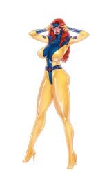 1girls big_breasts bodysuit breasts breasts_bigger_than_head female female_only green_eyes huge_breasts jean_grey latex latex_bodysuit latex_clothing latex_suit light-skinned_female light_skin looking_at_viewer marvel marvel_comics marvel_girl pegasus_(artist) phoenix_(x-men) pinup pose posing red_hair skintight skintight_bodysuit solo solo_female solo_focus superheroine x-men x-men_97