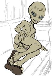 1boy 2025 absurd_res alien alien_humanoid anus bald balls big_talk_pictures butt classic_alien clothing feet foot_ninja15 footwear footwear_only gay genitals hi_res humanoid male male_only mostly_nude nude paul_(film) paul_(paul) penis relativity_media sandals sandals_only shoes sketch solo unfinished universal_pictures universal_studios working_title_films yaoi