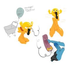 alan_keane animate_inanimate anonymous_artist anthro antlers balloon balls bodily_fluids breasts cartoon_network cum cum_in_mouth cum_inside dialogue electronics fairy felid feline fellatio female genital_fluids genitals group gumball_watterson hi_res horn inflatable kneeling looking_pleasured male male/female mammal masturbation nipples oral penile penis penny_fitzgerald phone public public_sex sex shopping_cart simple_background stealth_sex sweat the_amazing_world_of_gumball trio unusual_fellatio vaginal_masturbation vaginal_penetration vein veiny_penis white_background wings