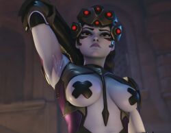 ai_generated am0 armpit_fetish armpits overwatch overwatch_2 widowmaker widowmaker_(overwatch_2_suit)