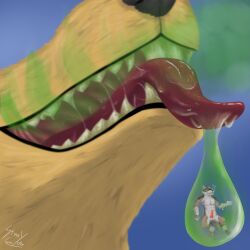 1:1 absurd_res anthro bad_breath bodily_fluids breath bubble canid canine canis dripping drooling drooling_on_partner drooling_tongue drowning_in_goo duo enjoying extreme_size_difference gore hi_res imminent_vore macro male male/male mammal micro murid murine naughty_face nude open_mouth oral_vore rat rodent saliva saliva_drip saliva_on_tongue saliva_string size_difference smelly snot snot_bubble snot_string sticky stinkycoyote swimming tongue tongue_out vore wolf