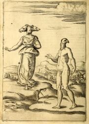 1592 16th_century 3_heads 5_fingers 5_toes absurd_res ancient_art animal_head animal_humanoid avian avian_humanoid balls barefoot beak biped bird_humanoid boar_humanoid bolognino_zaltieri breasts canid canid_humanoid canine canine_humanoid clothed clothed_female clothed_humanoid clothing cloud deity detailed_background dog_humanoid dress duo equid equid_humanoid equine equine_humanoid european_mythology fangs feet female female_humanoid fingers flaccid for_a_head genitals greek_mythology hand_behind_back hatching_(art) hecate_(greek_mythology) hecate_(mythology) hi_res hill horse_humanoid humanoid humanoid_feet humanoid_genitalia humanoid_hands humanoid_penis male male_humanoid mammal mammal_humanoid monochrome multi_head mythology navel nude nude_humanoid nude_male outside penis plant plantigrade public_domain shaded sky small_penis standing suid suid_humanoid suine suine_humanoid teeth toes traditional_media_(artwork) tree tusks