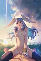 1boy 1boy1girl 1girls ai ai-created ai_art ai_generated all_the_way_to_the_base areola areolae background bangs beam belly belly_button blue_eyes boots breasts cloud clouds couple cowgirl_position curled_hair dark_blue_eyes detailed_background feathered_wings feathers female female/male female_focus female_on_top female_penetrated first_person_view gloves gloves_and_boots_only glowing grass grass_field grey_hair hair_curl hand_behind_ass hand_on_another's_stomach high_entia light light-skinned_female light-skinned_male light_beam light_skin long_hair looking_at_viewer lying lying_down lying_on_back male male/female male_nipples male_on_bottom male_on_female male_penetrating male_penetrating_female male_pov melia_antiqua melia_antiqua_(xenoblade_3) moan moaning moaning_in_pleasure mostly_nude mostly_nude_female mouth_open naked naked_female naked_male naked_male_naked_female navel nipples nude nude_female nude_female_nude_male nude_male open_mouth orb penetration pleasure_face pov pov_eye_contact pov_male pussy pussy_lips pussy_peek riding riding_penis sex silver_hair sitting sitting_on_person sky small_breasts star starry_background starry_sky stars stomach straight straight_hair straight_sex tummy upright_straddle white_hair wings wings_on_head xenoblade_(series) xenoblade_chronicles_(series) xenoblade_chronicles_3