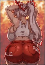 fujiwara no mokou from touhou by seireiart
