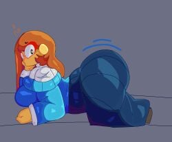 1girls 2020s 2026 2026s big_ass big_breasts big_butt digital_drawing_(artwork) digital_media_(artwork) fat_butt fat_butt_february glasses gray_background grey_background hourglass_figure hourglass_figured_female jpg jurynavthesheep kindergarten_(game) kindergarten_3 ms._lovelett orange_hair red_glasses side_view twitter_link video_game_character voluptuous voluptuous_body voluptuous_female