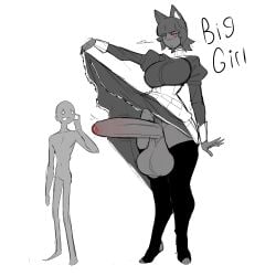 1futa animal_ears balls bottomless breasts clothed clothing erection foreskin futa_focus futanari grey_skin huge_balls huge_breasts huge_cock humanoid humanoid_penis kemonomimi kinky_rat larger_female maid mole_under_eye mole_under_mouth mostly_clothed original_character penis pubic_hair red_eyes self_upload size_difference skirt_lift smooth_balls smooth_penis solo_focus thighhighs uncircumcised wolf_girl