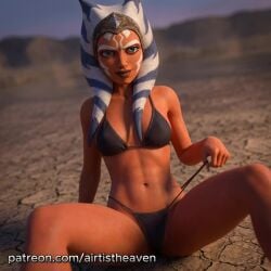 ahsoka_tano ai_generated alien alien_girl alien_humanoid animated artist_name athletic bikini bikini_bottom bikini_top blue_eyes bra clone_wars close-up close_up closeup female female_only fit high_resolution highres jedi jedi_padawan looking_at_viewer orange_body panties patreon sitting sitting_down sitting_on_floor star_wars star_wars:_ahsoka tagme thong togruta underwear video