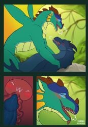 absurd_res comic comic_panel deathbringer_(wof) dialogue dragon duo english_text female feral genitals glory_(wof) green_body green_scales hi_res male male/female mythological_creature mythological_scalie mythology nightwing_(wof) penetration penile penile_penetration rainwing_(wof) scales scalie slo1ka speech_bubble text wings_of_fire