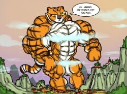 abs biceps feline female giantess kung_fu_panda master_tigress muscles muscular muscular_arms muscular_female muscular_legs muscular_thighs needs_breasts pecs ritualist_(artist) tail tiger would_be_much_better_with_breasts