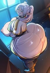 ai_generated big_ass fat fat_ass frieren frieren_beyond_journey's_end moonlight smile