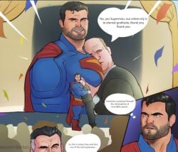 bara big_pecs blue_eyes clark_kent crossover daddy dc dc_comics dilf diocturn gay invincible invincible_(tv_series) male male_only muscular muscular_male nolan_grayson omni-man superman superman_(clark_kent) superman_(series)