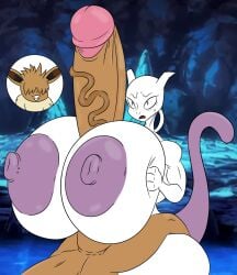 big_breasts big_penis collaboration colo_wwick_(editor) eevee komi_edits mewtwo pokemon pokemon_(species) tasteofchoklit_(edit)