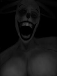 breasts cleavage deer hallucination happy happy_female horror horror_(theme) huge_boobs huge_breasts larger_female m4n mammal mawshot mental_illness monster nightmare_fuel nightmare_waifu open_mouth scary scary_face schizophrenia smile smiling the_deer_(m4n) uneven_eyes wide_mouth