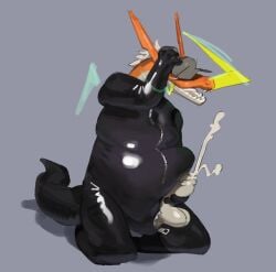 2025 80sarchosaur anthro belly black_clothing clothing dragon genitals grey_background hat headgear headwear hi_res male male_focus male_only mythological_creature mythological_scalie mythology overweight penis scalie simple_background solo