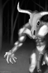 absurd_res animal_genitalia animal_humanoid animal_penis anthro athletic attack balls big_balls big_penis bone bovid bovid_humanoid bovine bovine_humanoid cryptid equid equine equine_genitalia equine_penis erection genitals hi_res horn horror_(theme) humanoid looking_at_viewer male mammal mammal_humanoid muscular muscular_anthro muscular_male mythological_creature mythology naughty_borzoi nipples nude penis presenting saggy_balls skull skull_head solo