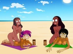 4girls angry anoneysnufftan applying_sunscreen batman_(series) beach beach_towel black_hair blonde_hair breasts brown_hair carmelita_aves cartoon_network clenched_teeth connie_maheswaran dark-skinned_female dark_skin dc_comics disney_channel el_tigre embarrassed embarrassed_nude_female female female_only glasses harley_quinn humiliation imminent_death killer_lotion long_hair lotion lotion_bottle massage mother_and_daughter murder nickelodeon nipples nude nude_beach oil oiled ophelia_ramirez peril picture_in_picture priyanka_maheswaran punishment purple_hair rubbing sand shiny_skin short_hair snuff star_butterfly star_vs_the_forces_of_evil steven_universe summer sunbathing sunscreen the_life_and_times_of_juniper_lee towel voltura