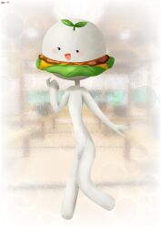 1boy :× :) :3 :3d accessory anthro blush blush burger cheese chicken_nugget cute flaccid flaccid_penis food_creature humanized kawaii leaf leaf_hair_ornament lettuce living_food looking_at_viewer nec-12 nec-12's_imaginary_friends no_belly_button no_nipples non-human open_mouth rascal_(nec-12) rice_burger sweet watermark yummy