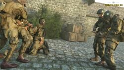 army caught_in_the_act erection exhibitionism gay gay_male gay_sex group group_sex jerking_off jerkingoff jerkingoff_together masturbation medal_of_honor_airborne military mutual_masturbation orgy outdoors pointing soldier soldiers tommys_eagle_hq uniform voyeur ww2