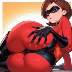 ai_generated ass ass_focus bodysuit dat_ass elastigirl female helen_parr lying_on_side milf solo stable_diffusion the_incredibles