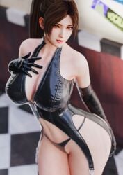 1girls 2023 3d akiryo akiyamaryo bare_shoulders big_breasts blender brown_eyes brown_hair dead_or_alive dead_or_alive_5 detailed_background fat_ass fatal_fury female king_of_fighters latex latex_clothing latex_gloves latex_panties latex_suit lips looking_at_viewer mai_shiranui smile smiling smiling_at_viewer snk solo solo_female sticker tecmo