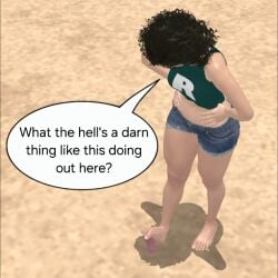 3d animated anonymous_male barefoot beach buried_penis daisy_mayhem feet female foot_fetish foot_on_penis footjob footjob_tease footjob_with_one_foot hanna-barbera laff-a-lympics mlgdoe penis sand toes toes_on_penis xnalara